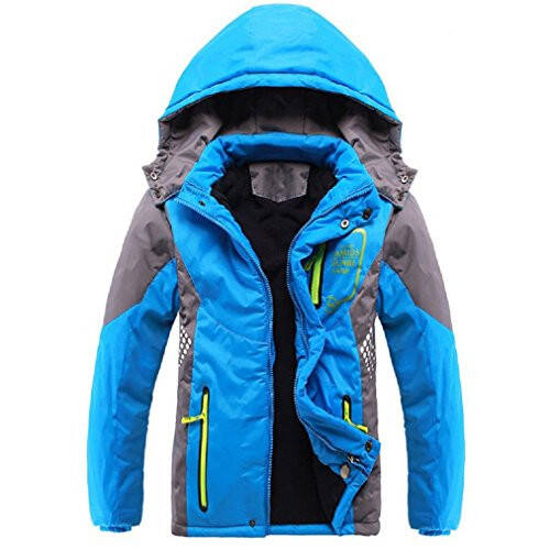 ValentinA Latest Boys Thicken Fleece Hooded Jacket Warm Quilted Coat Outdoor Cool Cute Fashion for Winter Autumn Spring - 1