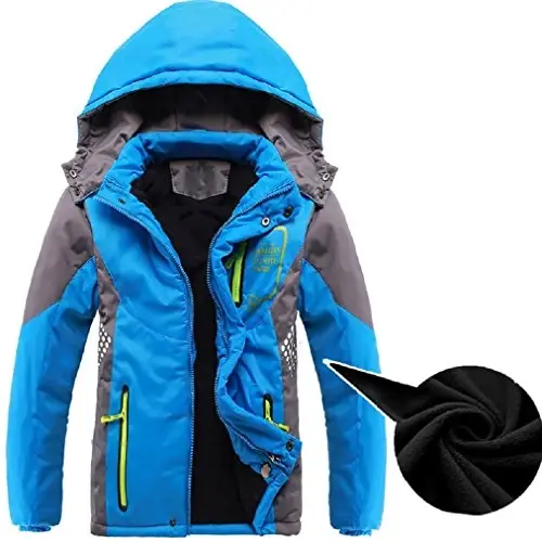 ValentinA Latest Boys Thicken Fleece Hooded Jacket Warm Quilted Coat Outdoor Cool Cute Fashion for Winter Autumn Spring - MODAZONE (1)