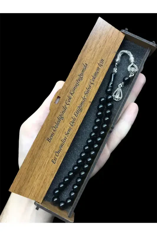 Valentine's Day Special, Gift for Lover, Rosary for Father, Wooden Boxed Oltu Rosary, Gift Rosary-box24 - 1