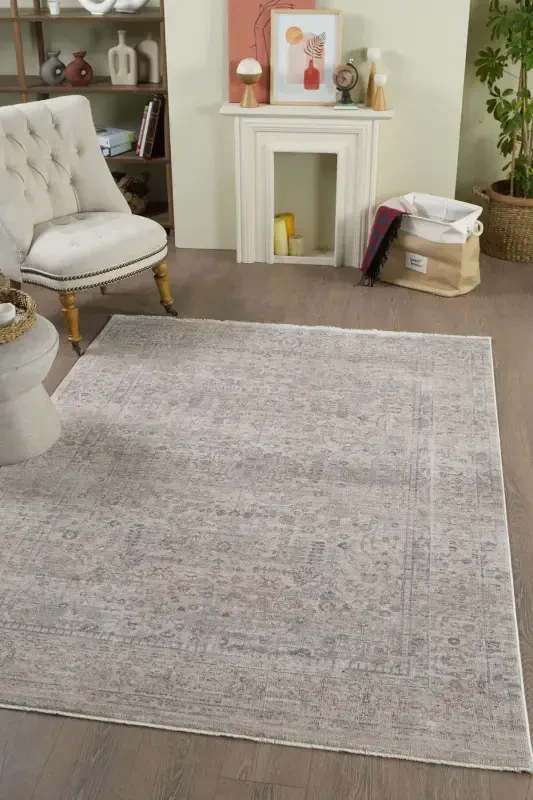 Valeria %100 Polyester Vintage Zamonaviy To'quv Salon Yotoqxonasi Gilami - VENUCCI HOME & LIVING