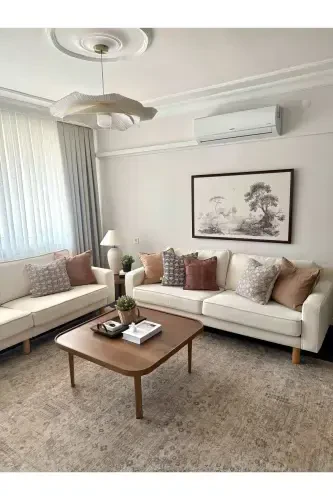 Valeria %100 Polyester Vintage Zamonaviy To'quv Salon Yotoqxonasi Gilami - 2