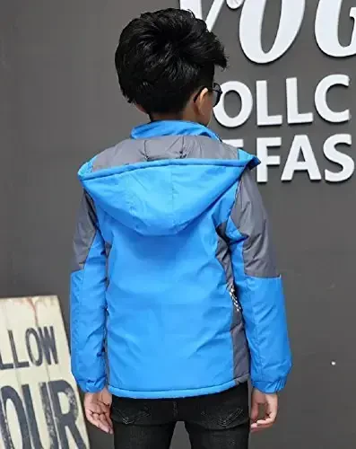 ВалинтинА Последняя Модель Теплая Флисовая Куртка с Капюшоном для Мальчиков, Стеганое Пальто, Уличная Стильная Мода для Зимы, Осени, Весны - 6