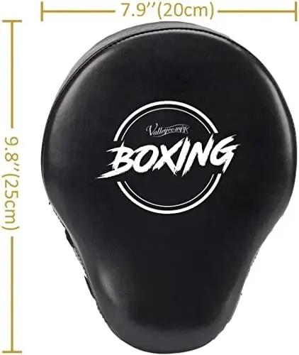 Valleycomfy Boxing Curved Focus Punching Mitts- Leatherette Training Hand Pads - 4
