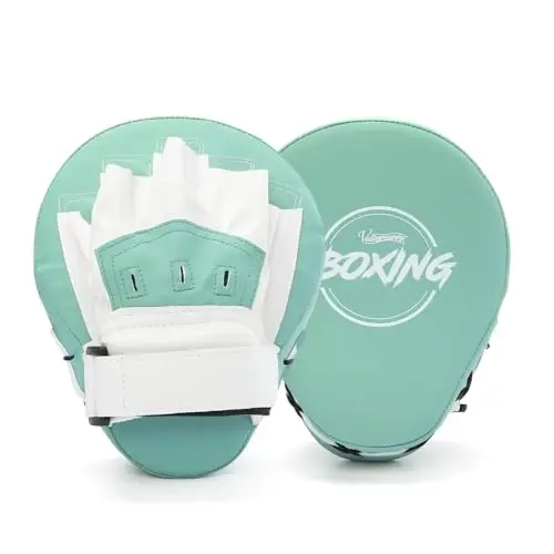 Valleycomfy Boxing Curved Focus Punching Mitts- Leatherette Training Hand Pads - 3