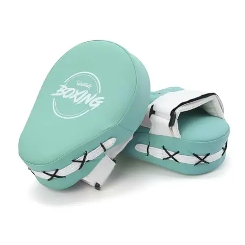 Valleycomfy Boxing Curved Focus Punching Mitts- Leatherette Training Hand Pads - 2