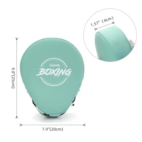 Valleycomfy Boxing Curved Focus Punching Mitts- Leatherette Training Hand Pads - 4