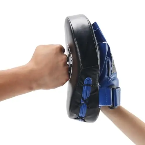 Valleycomfy Boxing Curved Focus Punching Mitts- Leatherette Training Hand Pads - 7