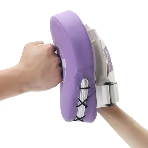 Valleycomfy Boxing Curved Focus Punching Mitts- Leatherette Training Hand Pads - 7