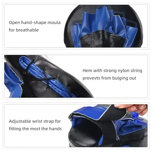 Valleycomfy Boxing Curved Focus Punching Mitts- Leatherette Training Hand Pads - 5