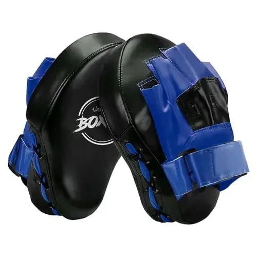 Valleycomfy Boxing Curved Focus Punching Mitts- Leatherette Training Hand Pads - VALLEYCOMFY