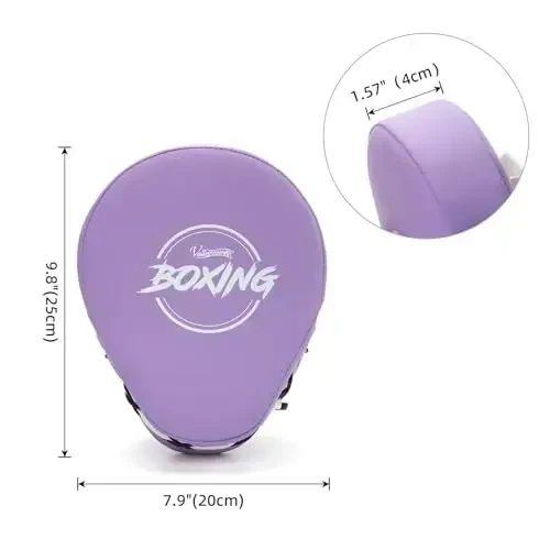 Valleycomfy Boxing Curved Focus Punching Mitts- Leatherette Training Hand Pads - 4