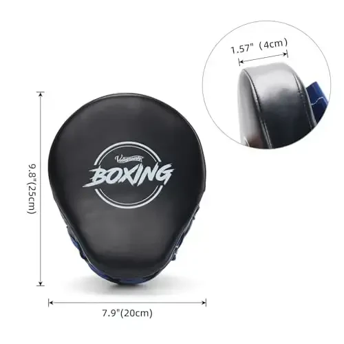 Valleycomfy Boxing egri fokus zarba berish qo'lqoplari - charm mato o'quv qo'l yostiqchalari - 4