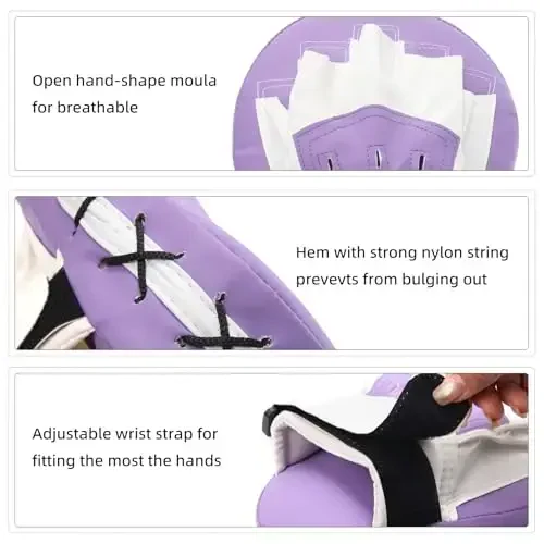 Valleycomfy Boxing egri fokusli zarba berish qo'lqoplari - Charm imitatsiyali mashq qo'l yostiqchalari - 5