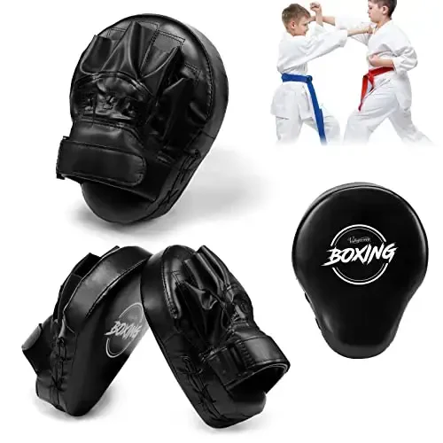 Valleycomfy Boxing egri fokusli zarba berish qo'lqoplari - Charm sintetik trening qo'l yostiqchalari - 7