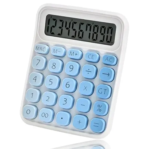 Valtiner Gradient Calculators Desktop, 12 Digit Basic Calculator with Big Buttons, Sensitive Aesthetic Desk Accessories Large LCD for Office School (Orange) - 9