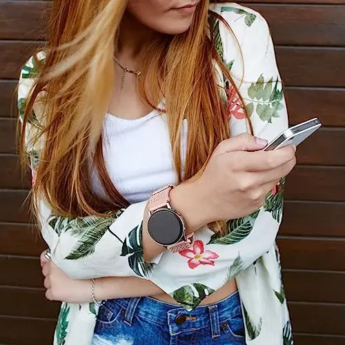 Vancle Amazfit GTR 4 / GTR 3 Pro uchun o'ralgan yakkalik halqa tasma, 22 mm Amazfit Bip 5 tasmalar uchun tez chiqariladigan almashtirish bilaguzuklari ayollar erkaklar uchun - 5