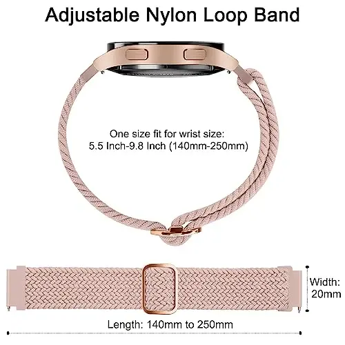 Vancle Amazfit GTR 4 / GTR 3 Pro uchun o'ralgan yakkalik halqa tasma, 22 mm Amazfit Bip 5 tasmalar uchun tez chiqariladigan almashtirish bilaguzuklari ayollar erkaklar uchun - 4
