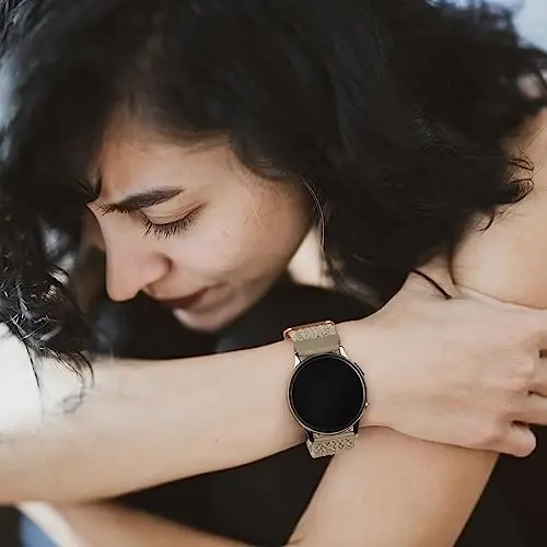 Vancle Amazfit GTR 4 / GTR 3 Pro uchun o'ralgan yakkalik halqali tasma, 22 mm tez chiqariladigan Amazfit Bip 5 tasmalarini almashtirish bilaguzuklari ayollar erkaklar uchun - 5