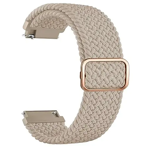 Vancle Braided Solo Loop Band for Amazfit GTR 4 / GTR 3 Pro, 22mm Quick Release Replacement Wristband for Amazfit Bip 5 Bands Women Men 