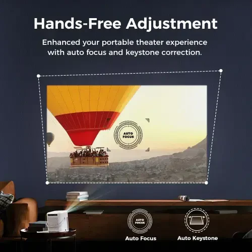 VANKYO-Performance H300W Native 1080P Portable Smart Projector, 5G Wifi and Bluetooth Outdoor Movie Projector, Wireless Mirroring, Auto Keystone - 7