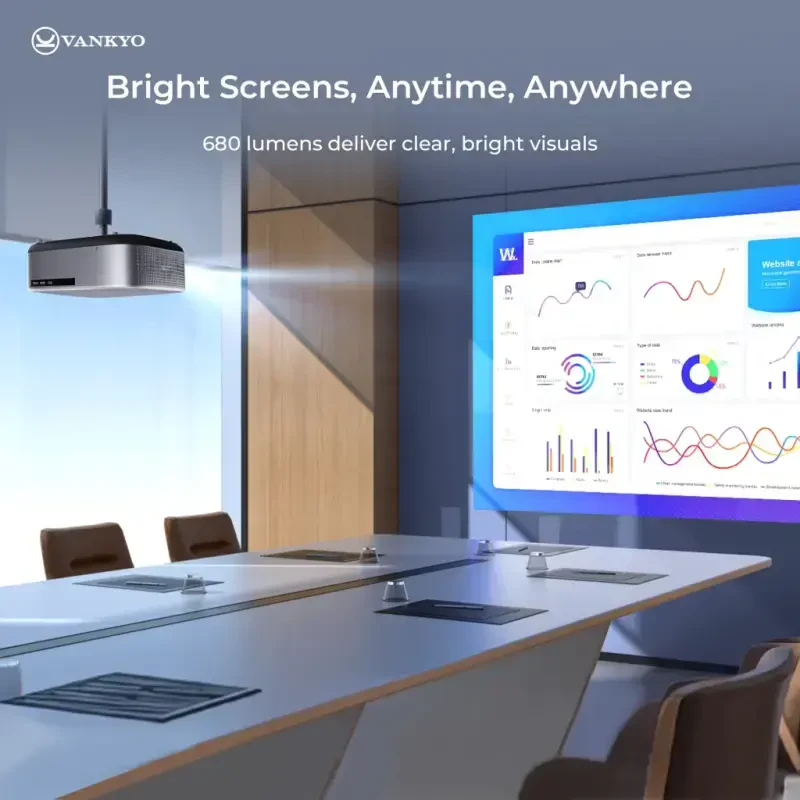 VANKYO Performance V700 Pro Asl 1080P Tashqi Kino Proyektori, O‘rnatilgan Videoni Strim qilish, Avtotrapetsiya, Avtofokus, Bluetooth, Ko‘chma Proyektor, 120