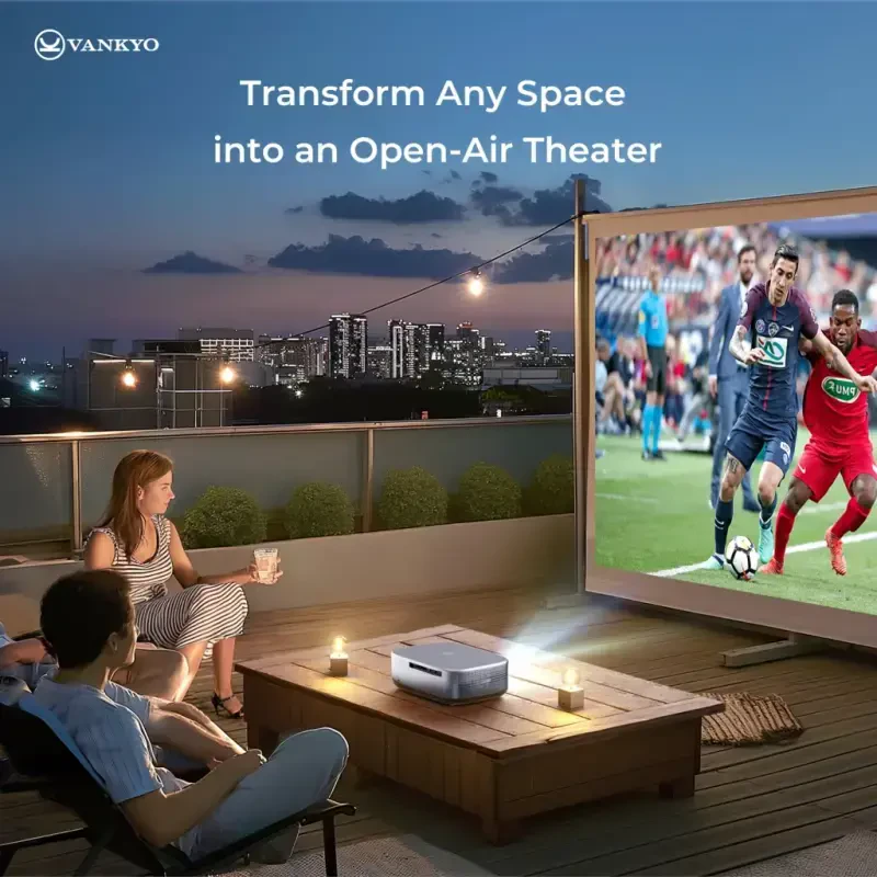 VANKYO Performance V700 Pro Asl 1080P Tashqi Kino Proyektori, O‘rnatilgan Videoni Strim qilish, Avtotrapetsiya, Avtofokus, Bluetooth, Ko‘chma Proyektor, 120