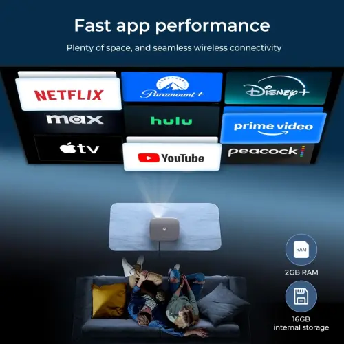 VANKYO Performance V700 Pro Asl 1080P Tashqi Kino Proyektori, O‘rnatilgan Videoni Strim qilish, Avtotrapetsiya, Avtofokus, Bluetooth, Ko‘chma Proyektor, 120