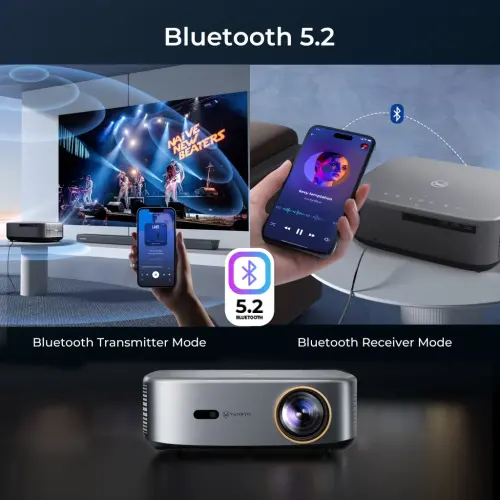 VANKYO Performance V700 Pro Asl 1080P Tashqi Kino Proyektori, O‘rnatilgan Videoni Strim qilish, Avtotrapetsiya, Avtofokus, Bluetooth, Ko‘chma Proyektor, 120