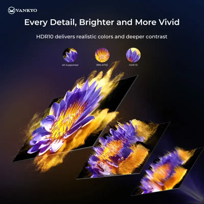 VANKYO Performance V700 Pro Native 1080P Outdoor Movie Projector, Built-in Streaming Video, Auto Keystone, Auto Focus, Bluetooth, Portable Projector, 120