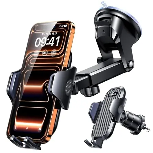 VANMASS Car Phone Holder 2025 Ultimate Military-Grade Phone Holder for Your Car Windshield Dashboard【Newest Best Strongest】 Cell Phone Car Mount with Patent & Safety Certs for iPhone Samsung Android - 4
