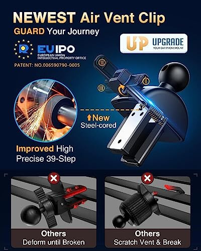 VANMASS 2024 Upgrade [Top Military-Grade] Car Phone Holder, [Newest & Strongest Suction] Cell Phone Car Mount Windshield Dashboard Vent Truck Stand Cradle for iPhone 15 Pro Max 14 13 12 Android - 18