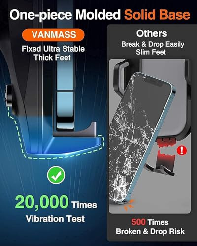 VANMASS [2025 Upgrade Phone Holders for Your Car [Super Suction Cup] Cell Phone Mount Car Dashboard Window Vent Desk Fit for iPhone 16 Pro Max 15 14 Universal Handsfree Automobile Vehicle Cradle - 3