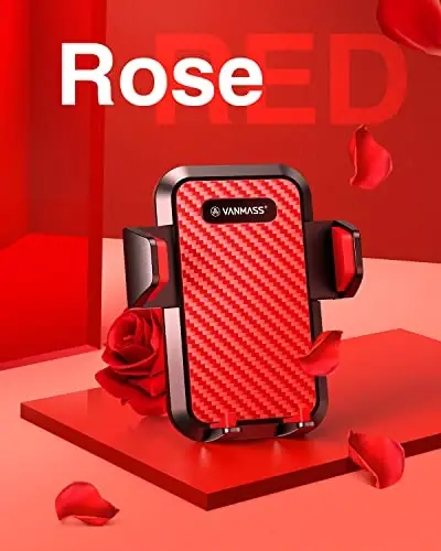 VANMASS 【2025 Strongest & Military-Grade Car Phone Mount 【Patent & Safety】 Ultimate Cell Phone Holder Best Handsfree Stand for Dash Windshield Vent for iPhone 16 Pro Max 15 14 Android & Truck, Red - VANMASS (1)