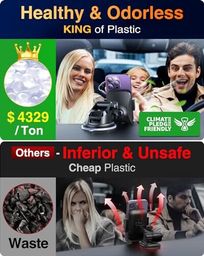 VANMASS【85+LBS Strongest Suction & Military-Grade Ultimate Car Phone Mount【Patent & Safety Certs】 Cell Phone Holder Truck for Dashboard Windshield Vent for iPhone 17 Pro Max 16 15 Samsung Desk Mounts - VANMASS (1)