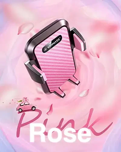 VANMASS 【85+LBS Strongest Suction & Military-Grade 2025 Ultimate Car Phone Mount【Patent & Safety Certs】 Cell Phone Holder Truck for Dashboard Windshield Vent for iPhone 17 Pro Max 16 15 Samsung, Pink - 2