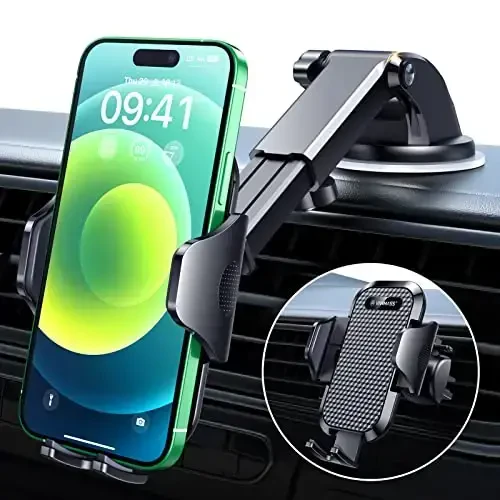 VANMASS Car Phone Holder 2025 Military-Grade Phone Holder for Your Car Windshield Dashboard【 65 Lbs Strongest Suction】【Patent & Safety Certs】 Universal Cell Phone Car Mount for iPhone Samsung Android - 6