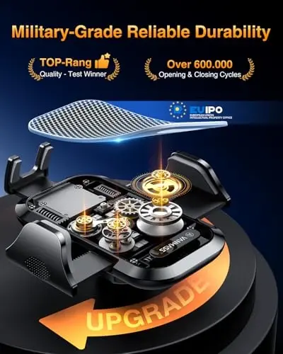 VANMASS 2026 Phone Holders for Your Car Ultimate Military-Grade Car Phone Holder Mount【Patent & Safety Certs】Upgraded Shockproof Truck Air Vent Phone Mount for iPhone 17 Pro Max 16 15 Samsung Android - 2