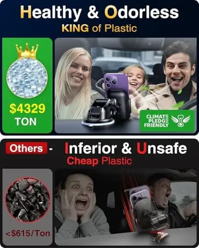 VANMASS Phone Holders for Your Car 2025 Ultimate Phone Mount Military-Grade Windshield Dashboard Vent【Newest Best Strongest】 Cell Phone Car Mount for iPhone 16 Pro Max 15 Samsung Android,Red - 4