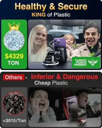 VANMASS Ultimate Car Phone Holder 2025【Military-Grade & Strongest Suction】 Phone Holder for Your Car【Patent & Safety Certs】 Windshield Dashboard Vent Cell Phone Car Mount for iPhone Samsung Android - 4