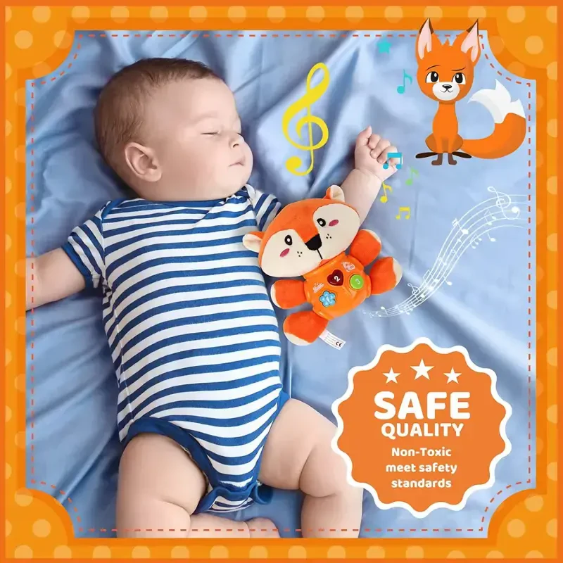 Vanmor Plush Fox Baby Toys 0 3 6 9 12 Months, Newborn Baby Musical Light Up Fox Stuffed Animal Baby Toys, for 0-3 3-6 6-12 Months Boys Girls for Infants Baby Gifts - 6