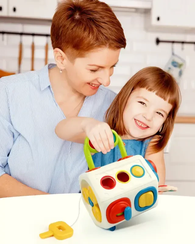 Vanmor Busy Cube Baby Toys for 18-24 Months 【Upgraded】10 in 1 Montessori Toys for Toddler Travel Sensory Toys Pop Fidget Toys Baby Toy for 1 2 3 Baby Boy Girl Birthday Gift- - 6