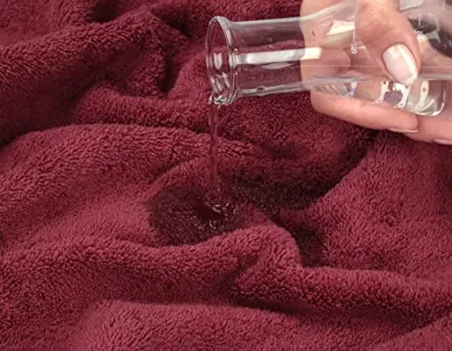 Vanna uchun American Soft Linen hashamatli yuvish sochiqlari, 600 GSM 100% Paxta 4 dona Turk yuvish sochiqlari to'plami, Tana va yuz uchun 13x13 dyuym yumshoq sochiqlar, Bordo sochiqlar - 5