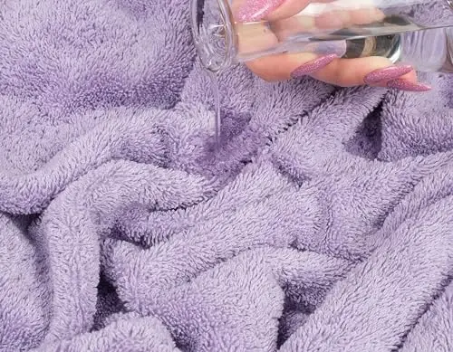 Vanna xonasi uchun American Soft Linen hashamatli yuvish sochiqlari, 600 GSM 100% paxta 4 qismli turkcha yuvish sochiqlar to'plami, tana va yuz uchun 13x13 dyuymli yumshoq sochiqlar, Lilak sochiqlari - 5