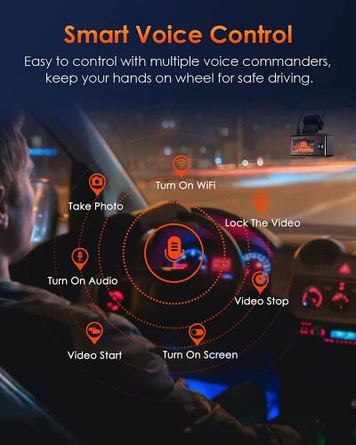 Vantrue 3 Channel 2.7K WiFi Dash Cam Front and Rear Inside, GPS Dash Camera 1944P+1080P+1080P with STARVIS IR Night Vision, Voice Control, 24 Hours Parking Mode, Support 512GB Max(Element 3) - 5