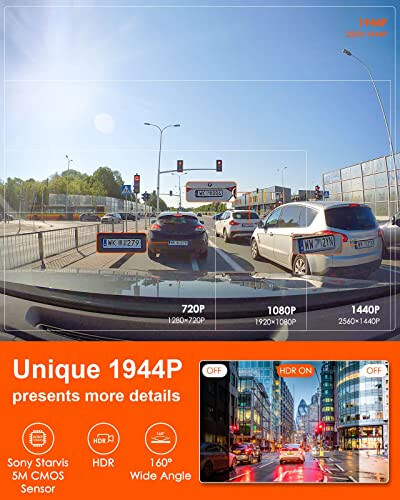 Vantrue E1 2.7K WiFi Mini Dash Cam, Sesli Kontrol Ön Araç Dash Kamerası GPS&Hızlılık, Süper Gece Görüşü, Kablosuz Kontrol Cihazı&Uygulama, 24 Saat Park Modu, Tamponlu Hareket Algılama, Maksimum 512GB Desteği - 3