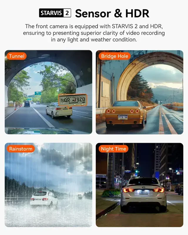 Vantrue 2.7K Uber Dash Cam, 5G WiFi, HDR, IR Night Vision, STARVIS 2, GPS, 2.5K/60FPS, Parking Mode, Voice Control, Support 512GB Max - 2