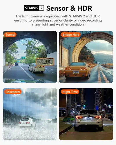 Vantrue 2.7K Uber Dash Cam, 5G WiFi Dual Dash Cam Front and Cabin Camera with HDR IR Night Vision, STARVIS 2, GPS, 2.5K/60FPS, G-Sensor, 24/7 Parking Mode, Voice Control, Support 512GB Max - 1