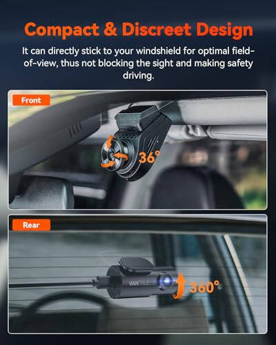 Vantrue S1 Pro 2.7K Front and Rear 5G WiFi Dual Dash Cam, STARVIS 2 HDR Night Vision, LTE Support, 1440P 60FPS Hidden Dash Camera for Cars, GPS, Voice Control, 24/7 Parking Mode, Support 512GB Max - 9