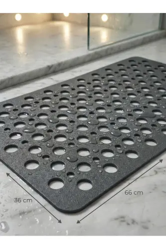 Vantuzli silikon Bubble banyo gilami dush sirpanishga qarshi 36x66 Vantuzli banyo gilami-aralash - 4