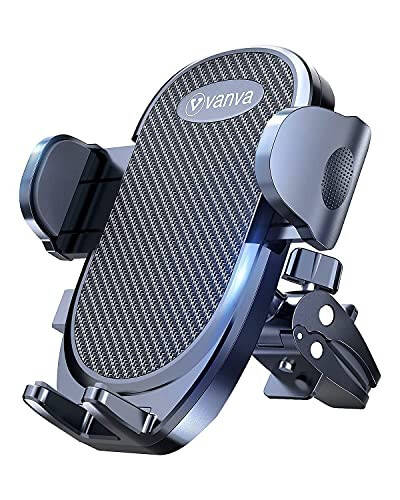 vanva Universal Air Vent Car Mount, [ Big Phones & Thick Case Friendly ] Cell Phone Holder for Car Hands Free Clamp Cradle Vehicle fit for All Apple Smartphone - 1